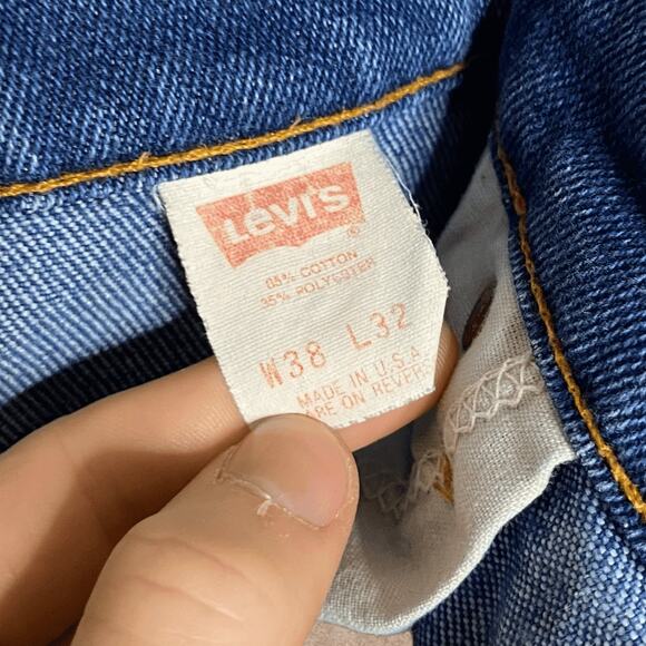 Vintage Orange Tab Levis 517 Jeans Bootcut Flared Fit Made in USA Dark Wash 80s - Picture 6 of 7